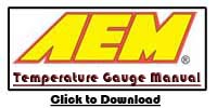 AEM Temperature ( Oil, Transmission, Coolant, Water ) Gauge - PN 30-4402