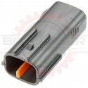 2 Way Receptacle Assembly for Japanese applications (Connector + Lock), Gray