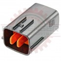 6 Way Receptacle Assembly for Japanese applications (Connector + Lock), Gray