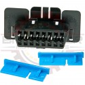 OBDII Plug (car-side) Connector, slide / snap mount with tpa