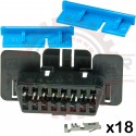 OBDII Plug (car-side) Connector kit, slide / snap mount