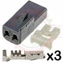 GM Delphi / Packard - Black Plug 2 Way Unsealed Metri-Pack 150 ( Metripack ) Connector Kit