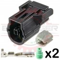 1 Way Sumitomo HX 040 Plug Connector Kit, Black