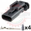 3 Way Connector Receptacle Kit for BRZ / FRS Ignition Coil, VW Crank/Cam/Ethanol Sensor