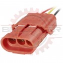 GM Delphi / Packard - Connector Pigtail to mate with 1,2 & 3 bar map sensor connectors - 3 way weatherpack receptacle, red