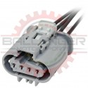 4 Way Connector Plug Pigtail for C7 Corvette oxygen sensor, Gray