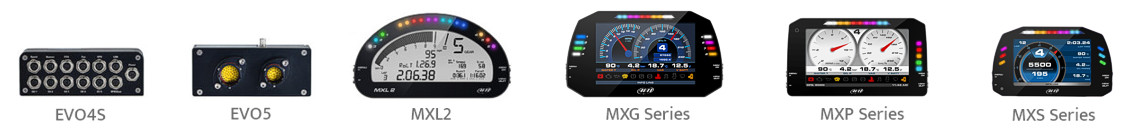 Compatible AiM Dash Units