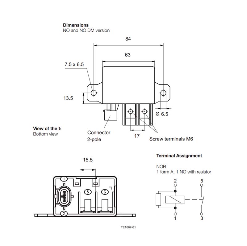 Normally Open High Current TE Relay