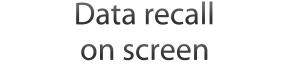 Data recall on screen