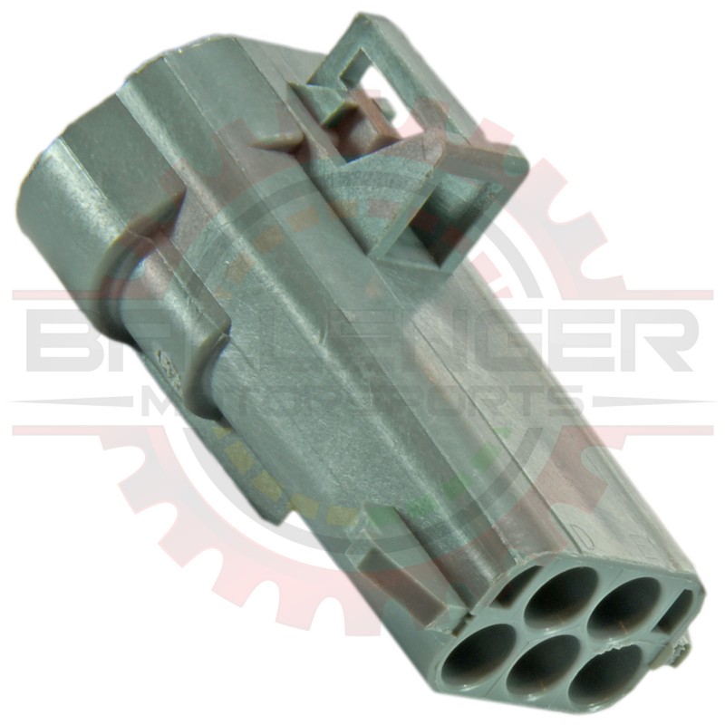 GM Delphi / Packard - Gray Female O2 sensor connector with 5 pins (1 blocked), assembly (Connector and TPA)