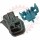 GM Delphi / Packard - 4 way square metripack 150 female connector assembly, black ( connector and TPA )