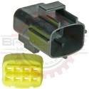 8 Way Econoseal J Series Mark II+ Receptacle Housing Connector Assembly (connector and lockplate)