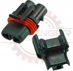 GM Delphi / Packard - 2 way Metripack 280 female connector Assembly for 880 / 884 / 885 / 890 / 892 / 893 / 899 Headlight & Foglight Bulb ( connector and TPA )