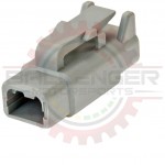 Deutsch DTM 2 way plug, gray