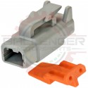 Deutsch DTM 2 way plug assembly, gray