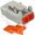 Deutsch DTM 2 way plug assembly, gray
