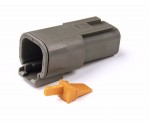 Deutsch DTM 4 way receptacle assembly, gray