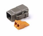 Deutsch DTM 6 way plug assembly, gray