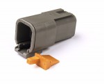 Deutsch DTM 6 way receptacle assembly, gray