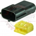 3 - Way Econoseal J Series Receptacle Assembly, Black