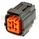 4 Way Plug Assembly for Japanese applications (Connector + Lock), Gray
