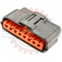 8 Way Plug Assembly for Japanese applications (Connector + Lock), Gray