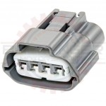 4-way Sumitomo standard keyway plug, dark grey