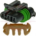 GM Delphi / Packard - 3 way metripack 150 male connector assembly, MAF / CAM mate green seal, Connector and TPA