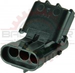 GM Delphi / Packard - GM TPS 3 way weatherpack receptacle, black