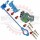 GM Delphi / Packard - Gray Male O2 sensor connector kit with 5 pins (1 blocked) + TPA + CPA