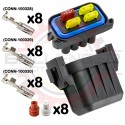 TE MCP 2.8 Fuse & Relay Block Connector Kit with Cap, 4 Fuses