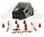 Mates to GM Bosch LSU 4 Wideband sensor SNSR-01013, 6-way Connector Kit