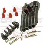 GM Delphi / Packard - 4 way metripack 150 female connector assembly Kit, black