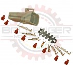 GM Delphi / Packard - 8 way (1 blocked) metripack 150 sealed female assembly Kit for main coil bank connector, gray