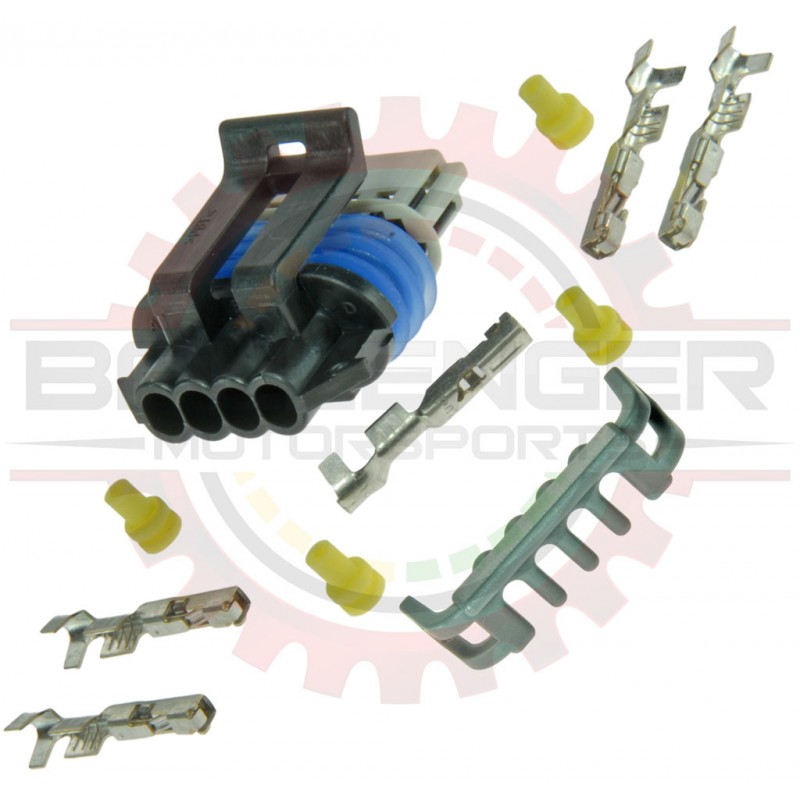 GM Delphi / Packard - 4 way GT 150 3.5mm Centerline male connector Kit for some GM truck ignition coils (index keyway)
