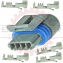 GM Delphi / Packard - 4 way gray metripack 150.2 plug connector Kit for optispark 93 - 94 (mates with optispark module)