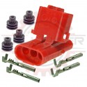 GM Delphi / Packard - Connector kit to mate with 1,2 & 3 bar map sensor connectors - 3 way weatherpack receptacle, red
