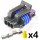 GM Delphi / Packard - 3 way GT 150 3.5mm Centerline Connector Plug Kit for some Delphi TPS & Ignition Coils (mushroom keyway)