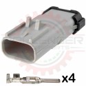 3-Way Headlight Receptacle Connector Kit