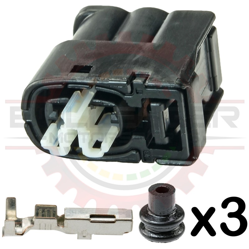 2 way Toyota Style Injector Connector & Ignition Coil Kit, Black ( Toyota # 90980-11246 )