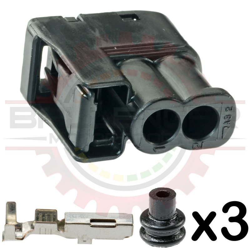 2 way Toyota Style Injector Connector & Ignition Coil Kit, Black ( Toyota # 90980-11246 )