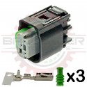 AMP 3 way Micro-Power & Power Quadlok Plug Housing Kit