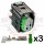 AMP 3 way Micro-Power & Power Quadlok Plug Housing Kit