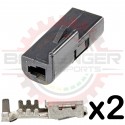 GM Delphi / Packard - Black Plug 1 Way Unsealed Metri-Pack 150 ( Metripack ) Connector Kit