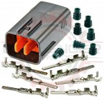 6 Way Receptacle Connector Kit for Japanese applications, Gray