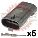 4 Way Connector Receptacle Kit for Coils & Sensor Applications