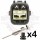 4 Way Connector Receptacle Kit for Toyota & Subaru Oxygen Sensor, 90980-10868