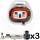 2 Way Sumitomo Plug Connector Kit for sensor & solenoid applications, gray & keyway 2