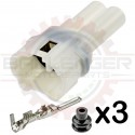 2 Way Sumitomo MT Receptacle Connector Kit for Motorcycle Applications, Natural