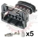 4 Way Bosch Ignitor Plug Connector Kit. Fits AEM 30-2840 Driver.